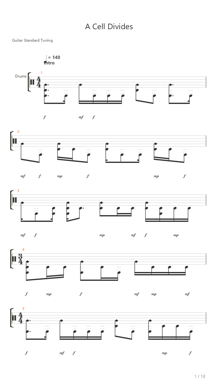 A Cell Divides吉他谱