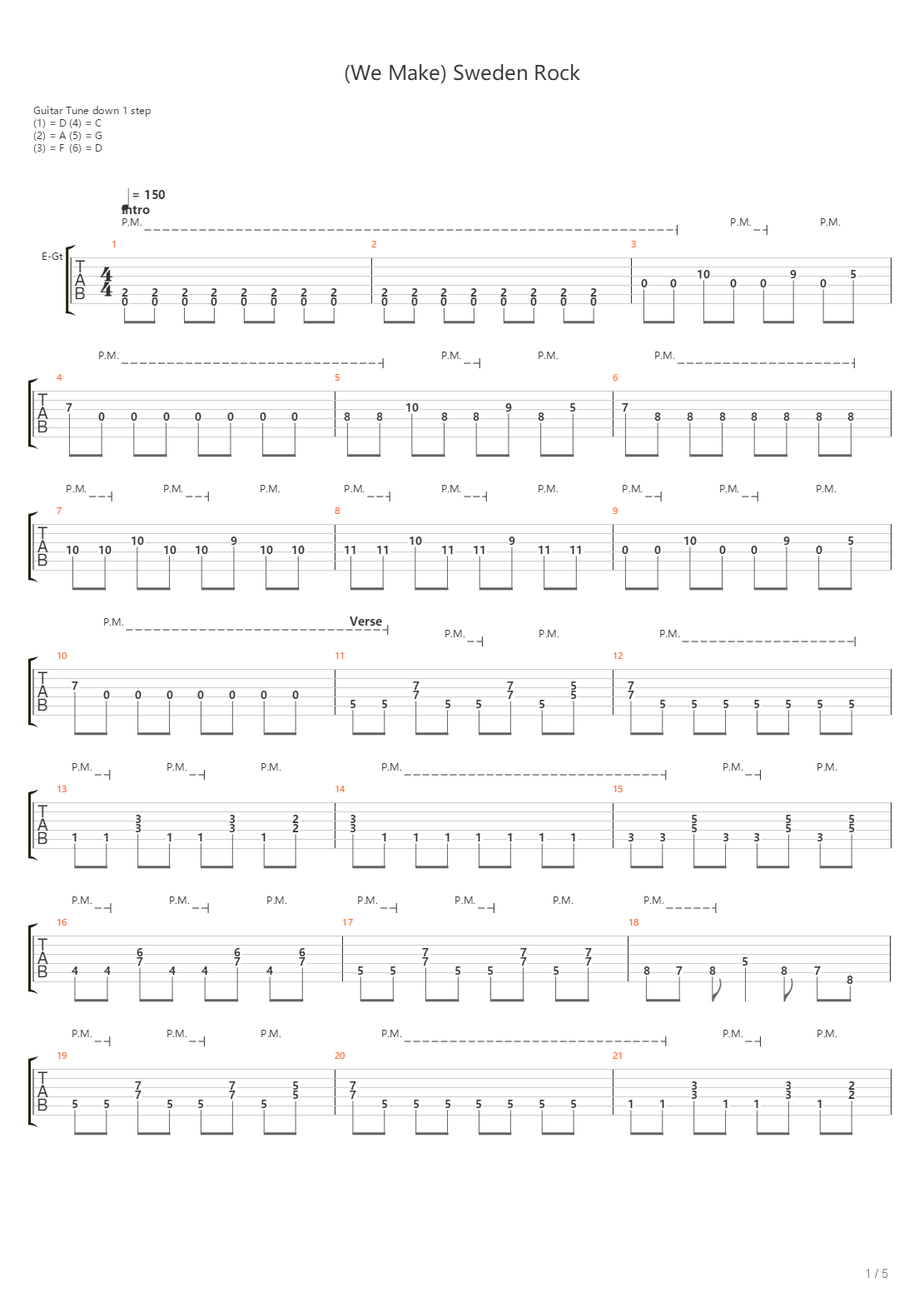 We Make Sweden Rock吉他谱