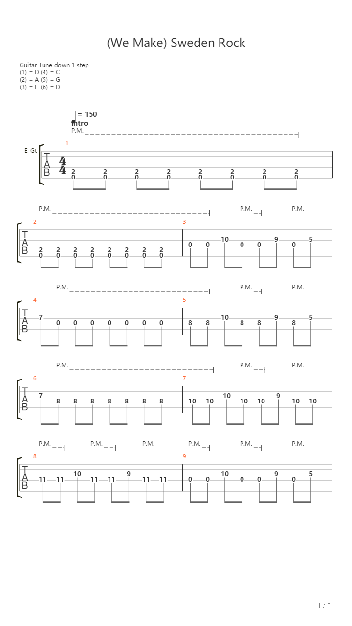 We Make Sweden Rock吉他谱