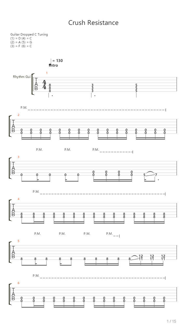 Crush Resistance吉他谱