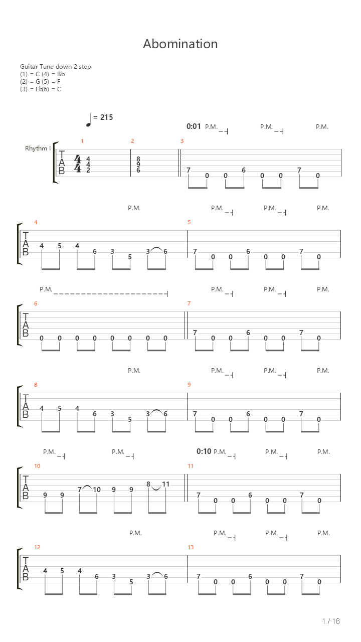 Abomination吉他谱