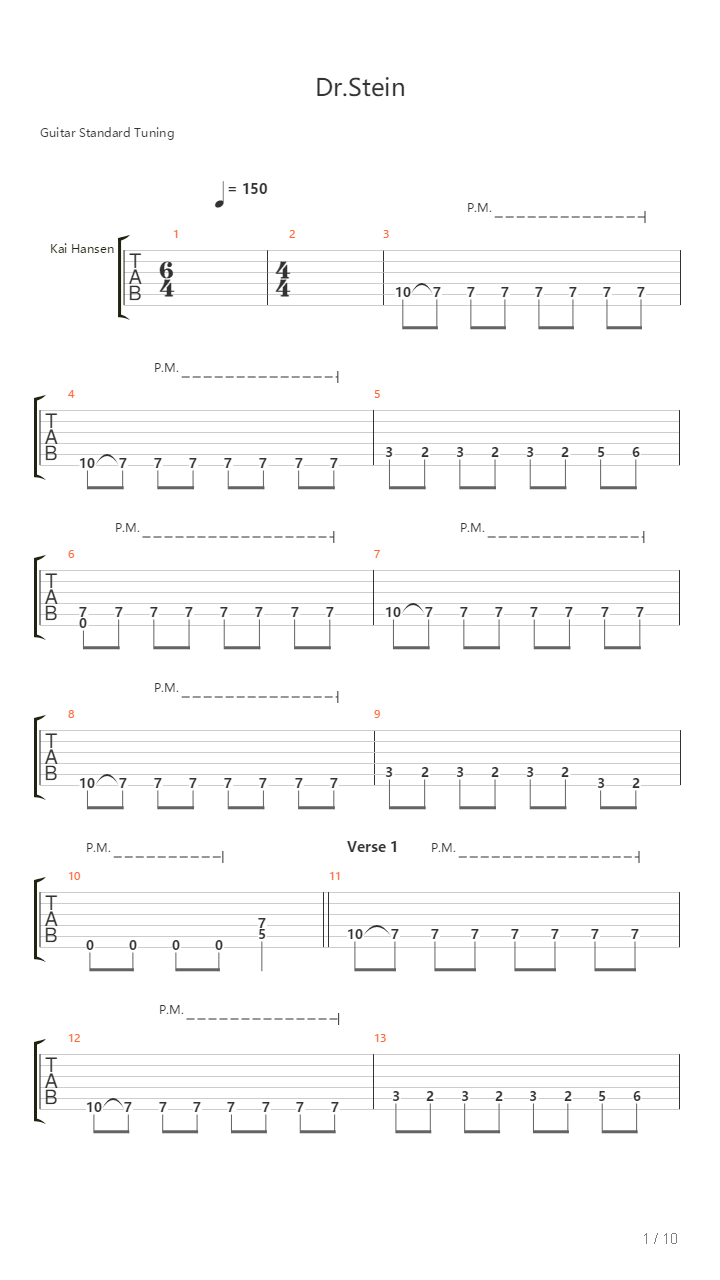 Dr Stein吉他谱