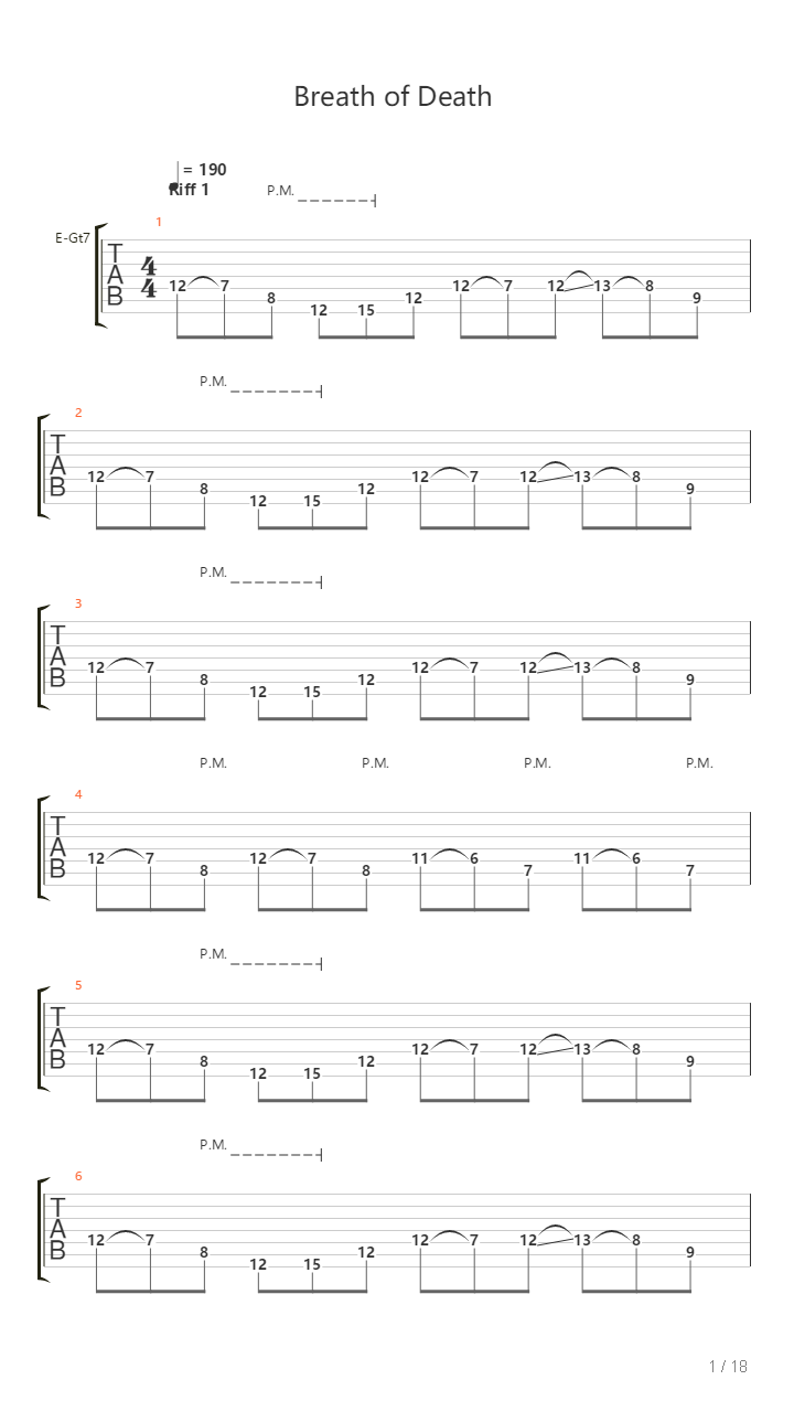Breath Of Death吉他谱