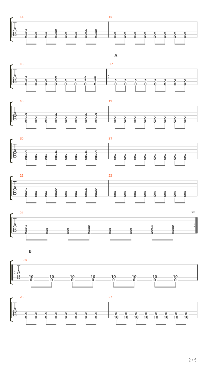 Menneiden Kaiku吉他谱