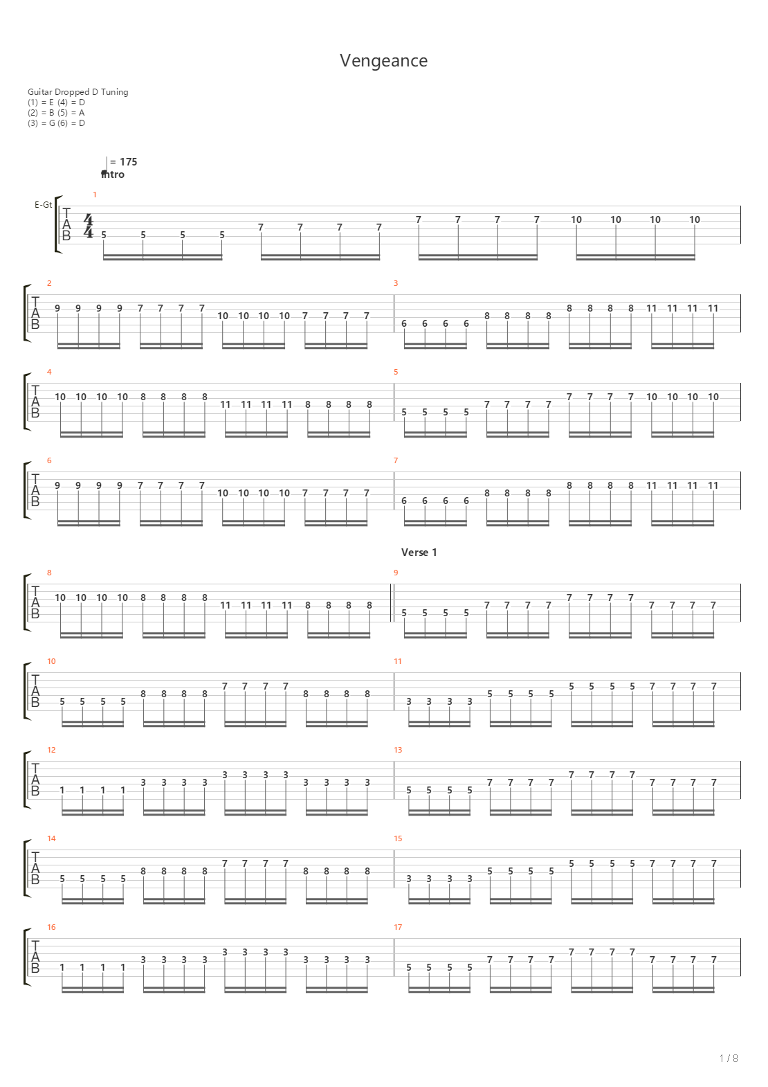 Vengeance吉他谱
