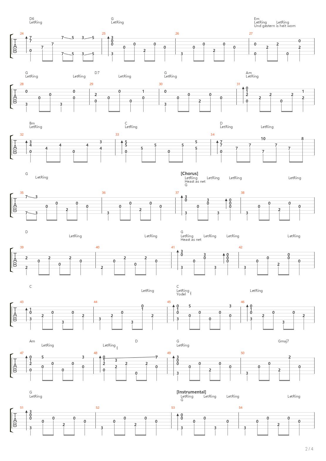 Heast As Net吉他谱