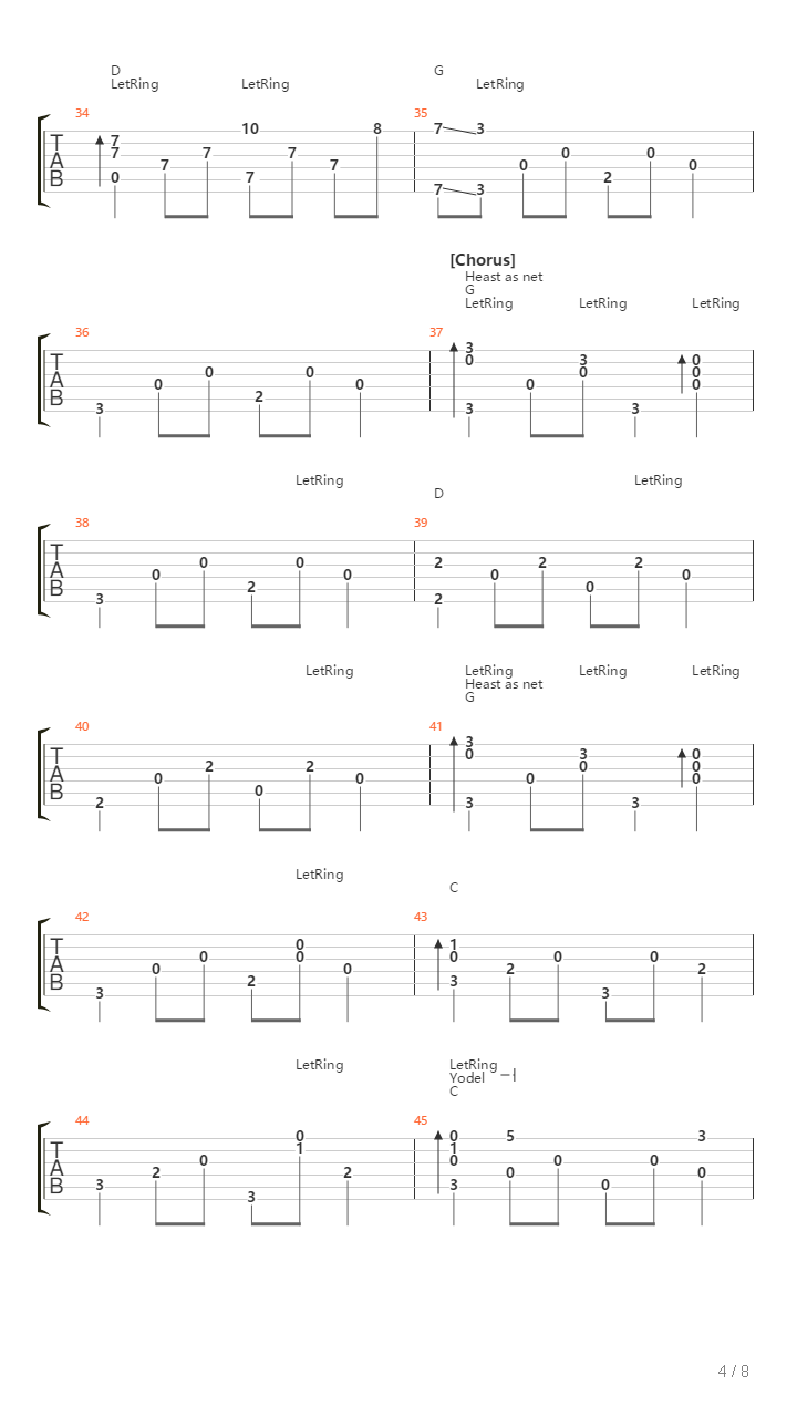 Heast As Net吉他谱