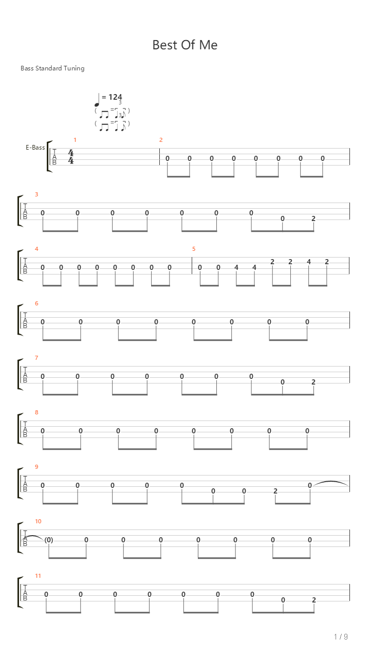 Best Of Me吉他谱