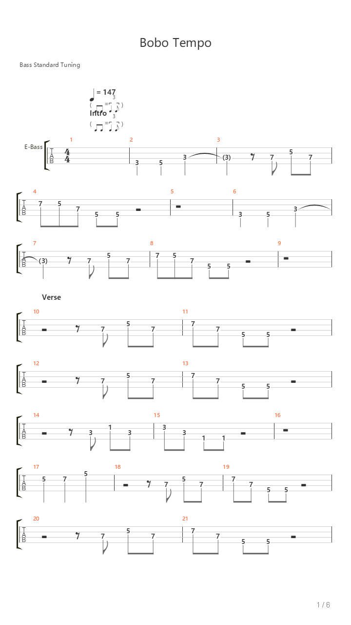 Bobo Tempo吉他谱