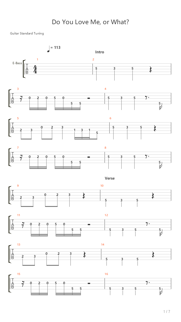 Do You Love Me Or What吉他谱