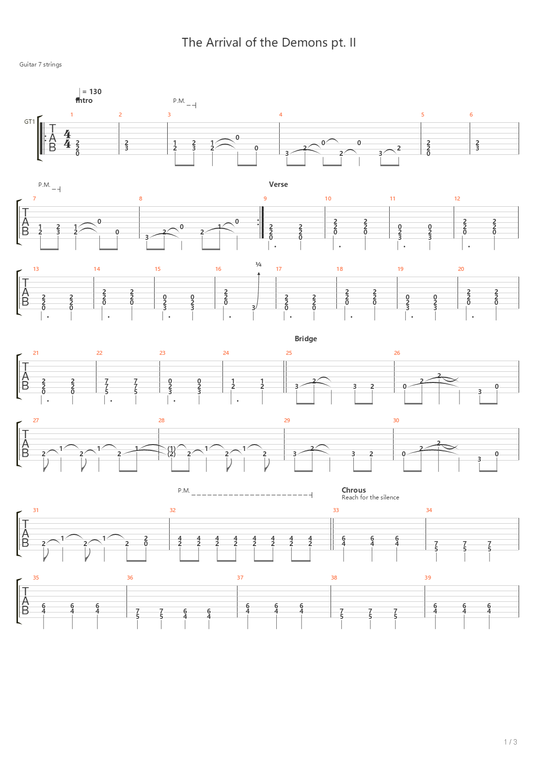 The Arrival Of The Demons Pt2吉他谱