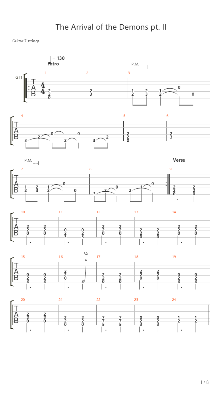 The Arrival Of The Demons Pt2吉他谱