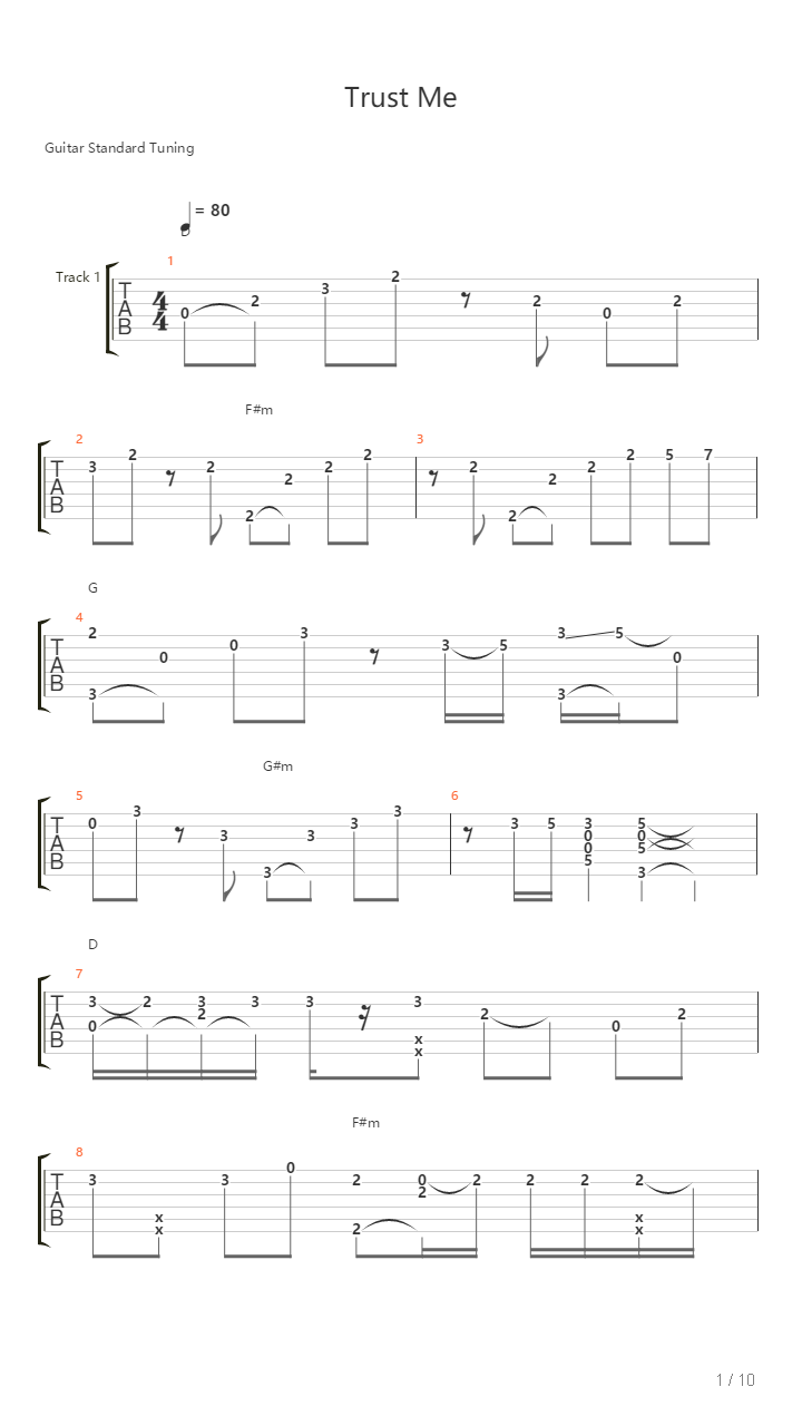 Trust Me吉他谱