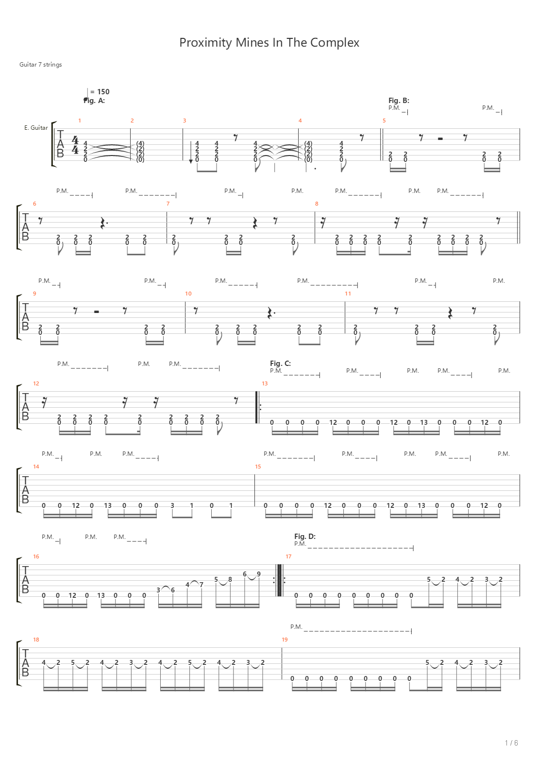 Proximity Mines In The Complex吉他谱