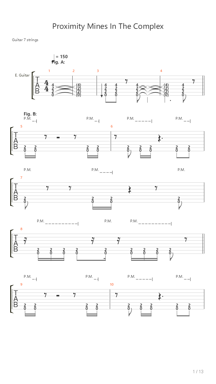Proximity Mines In The Complex吉他谱