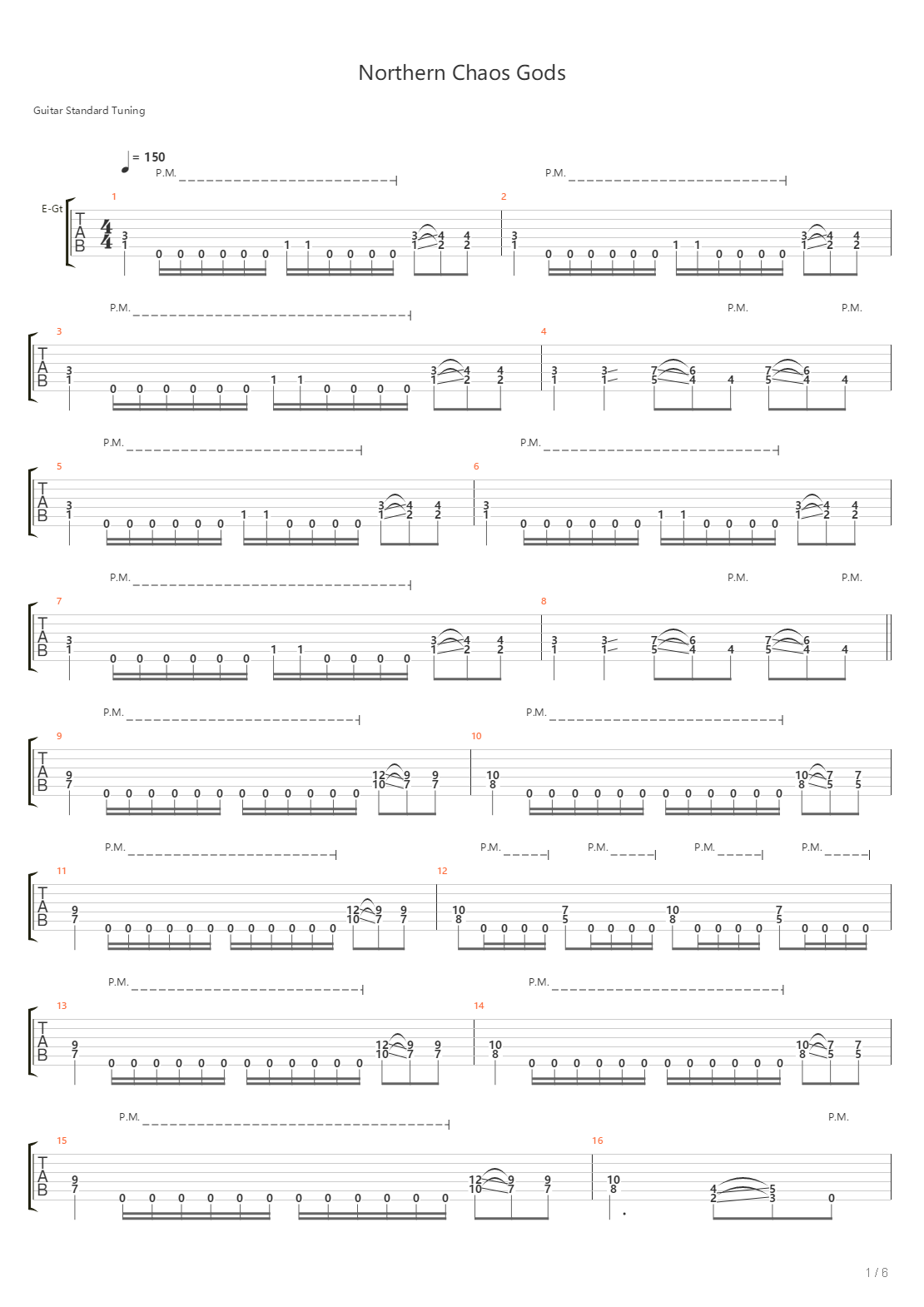 Northern Chaos Gods吉他谱