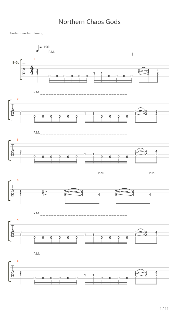 Northern Chaos Gods吉他谱