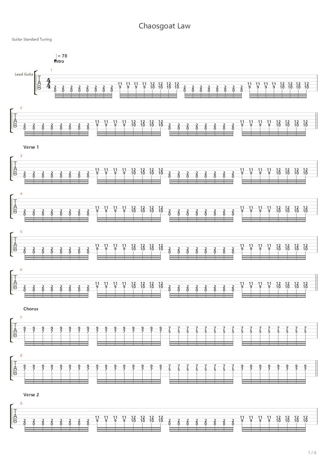 Chaosgoat Law吉他谱