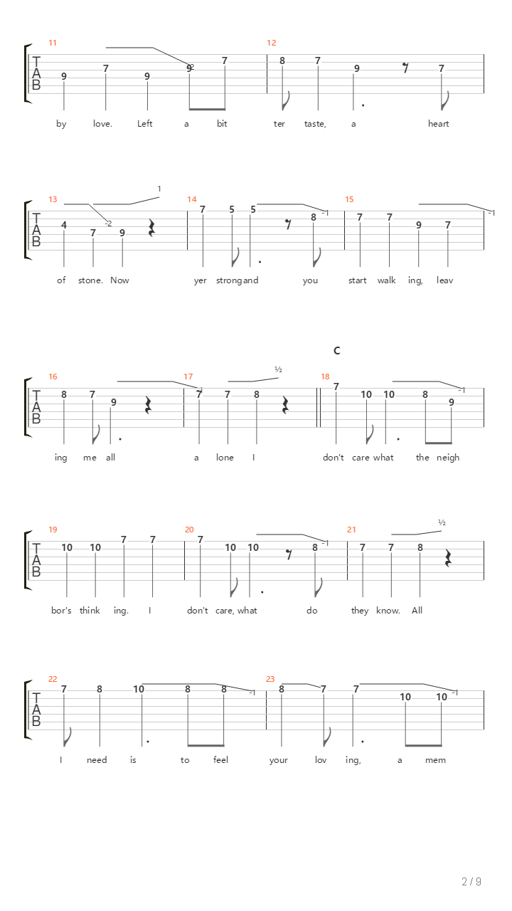 On And On吉他谱