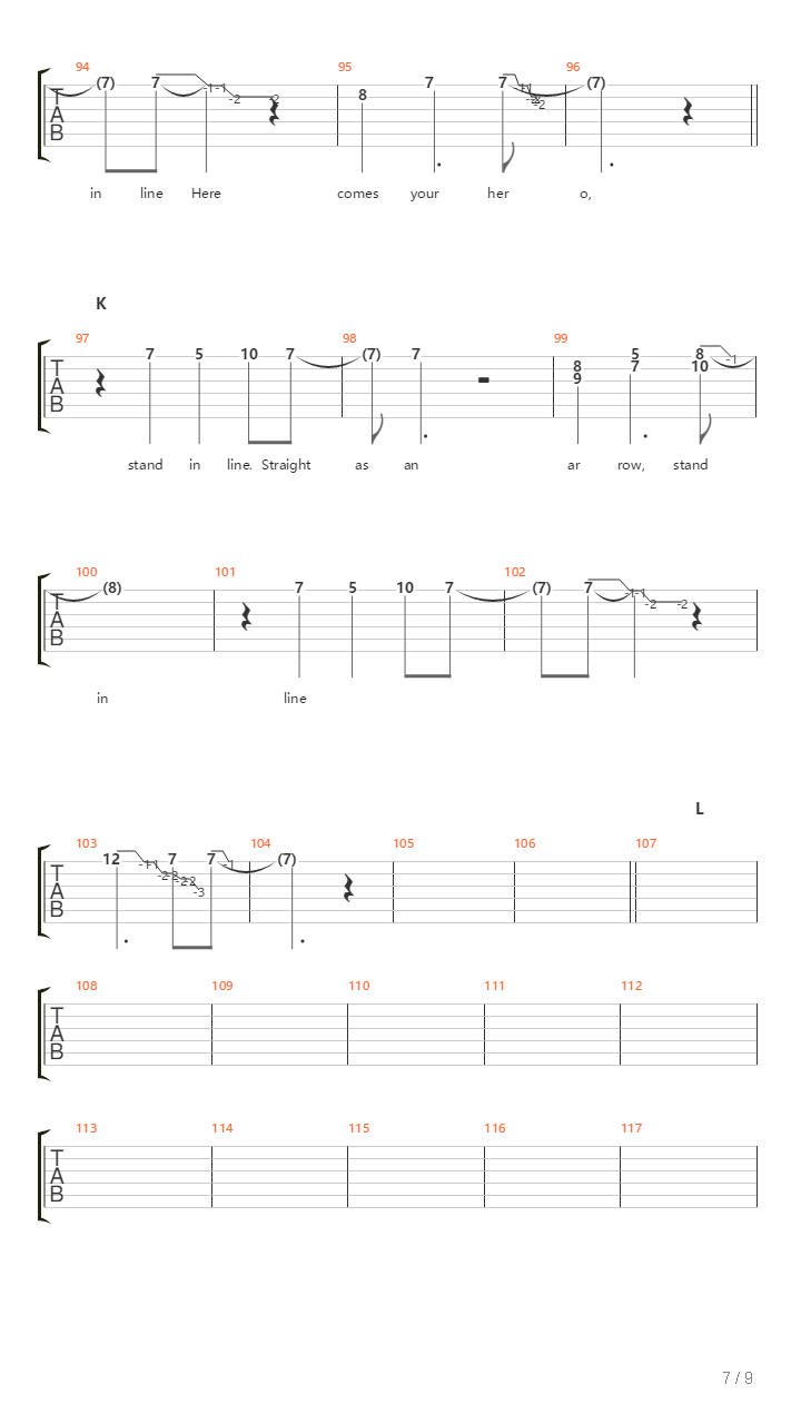 Stand In Line吉他谱