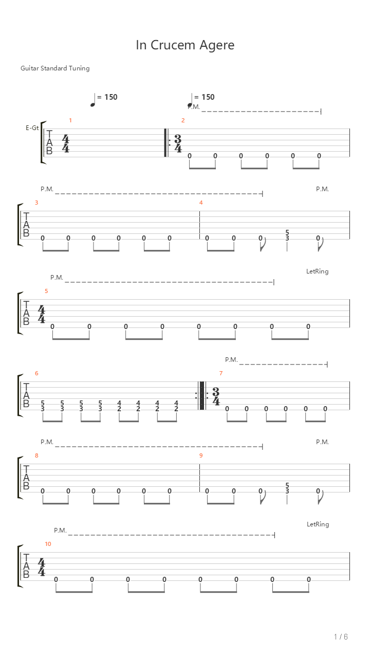 In Crucem Agere吉他谱