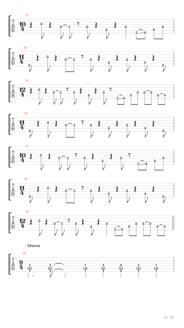 Sul Ponticello吉他谱