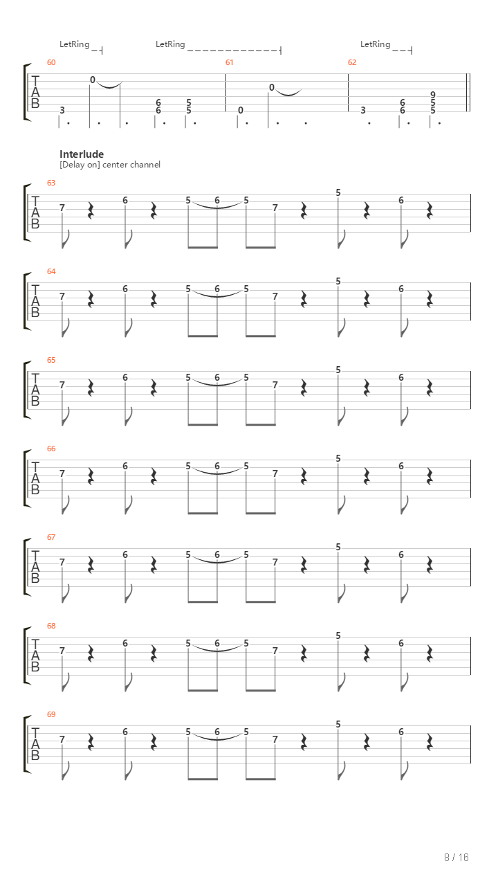 Sul Ponticello吉他谱