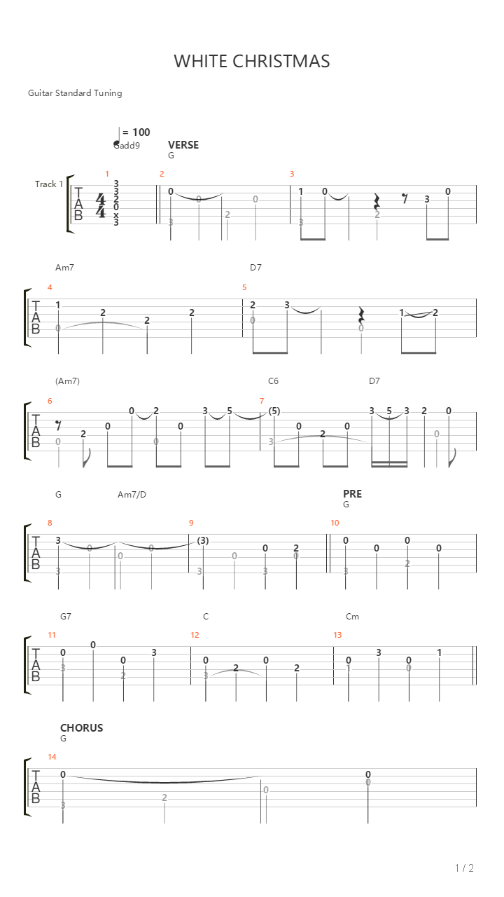 White Christmas吉他谱