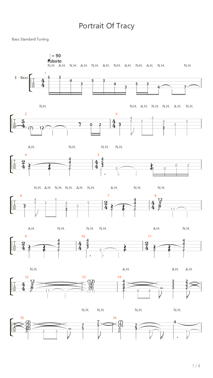 Portrait Of Tracy吉他谱