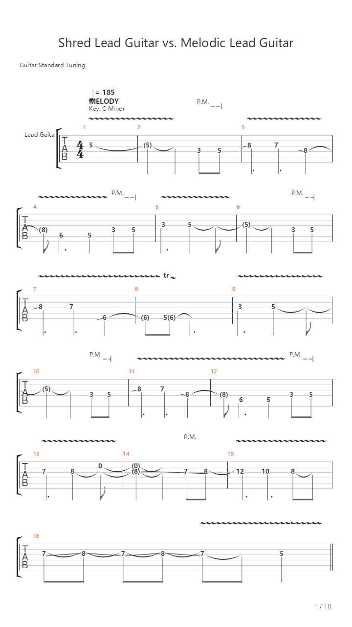 Shred Lead Guitar Vs Melodic Lead Guitar吉他谱