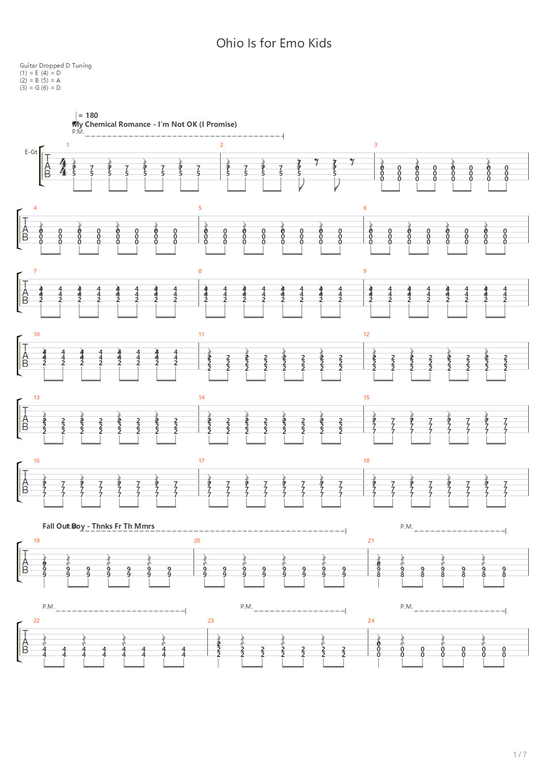 Ohio Is For Emo Kids吉他谱