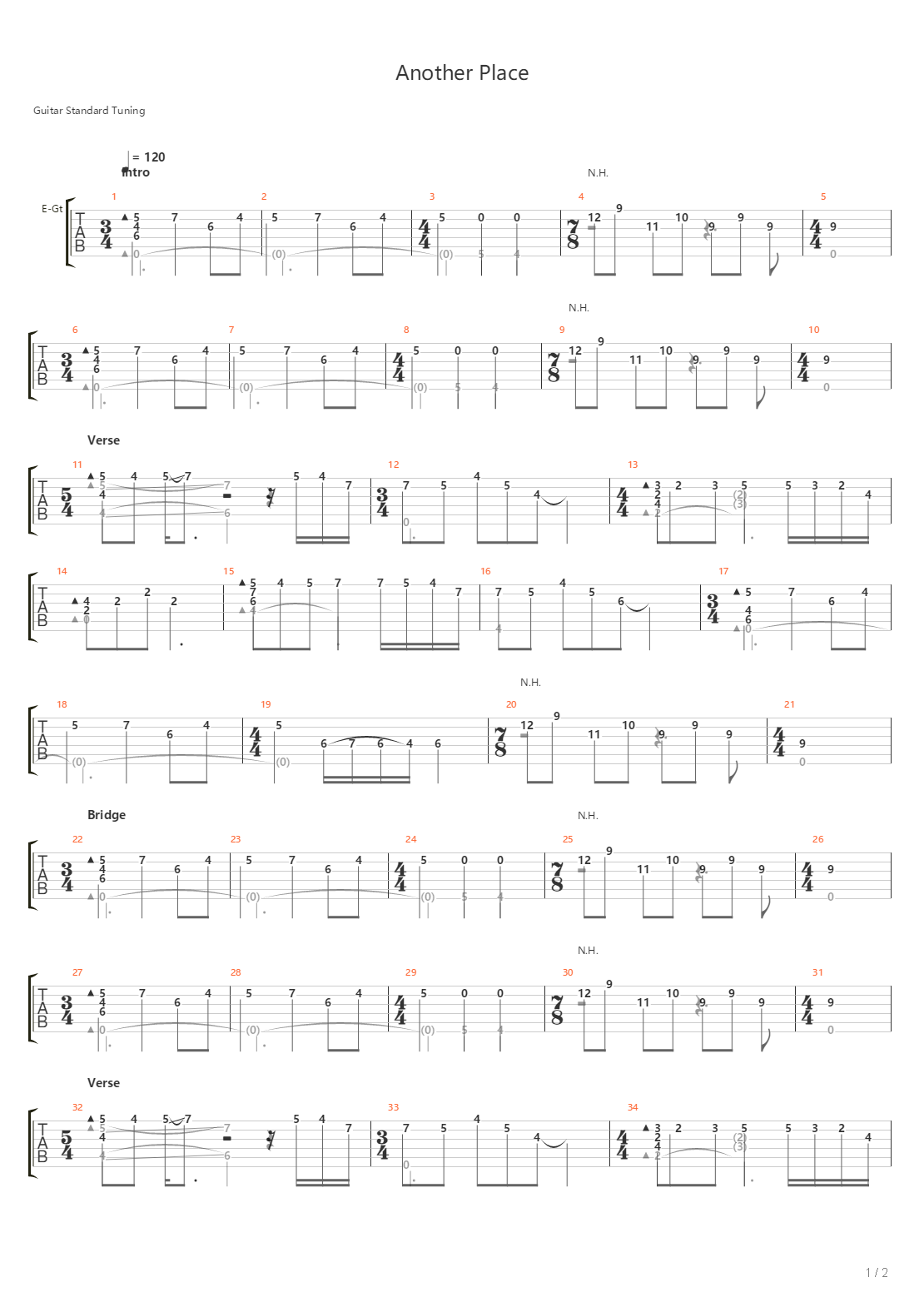 Another Place吉他谱