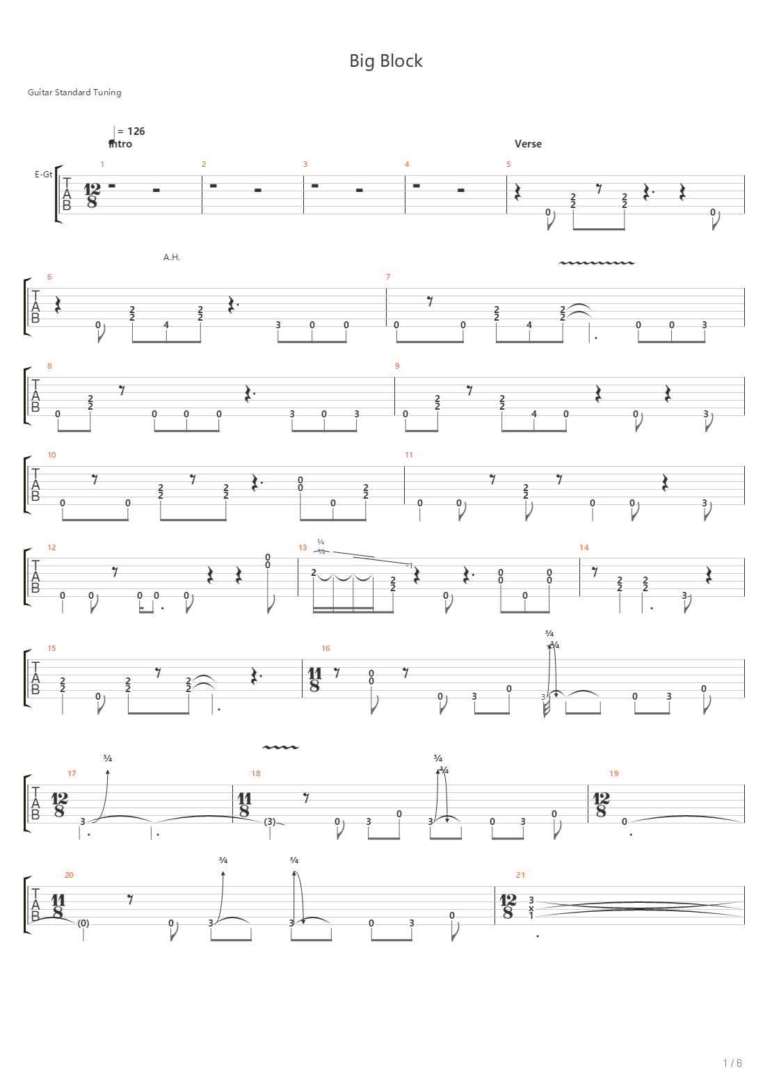 Big Block吉他谱
