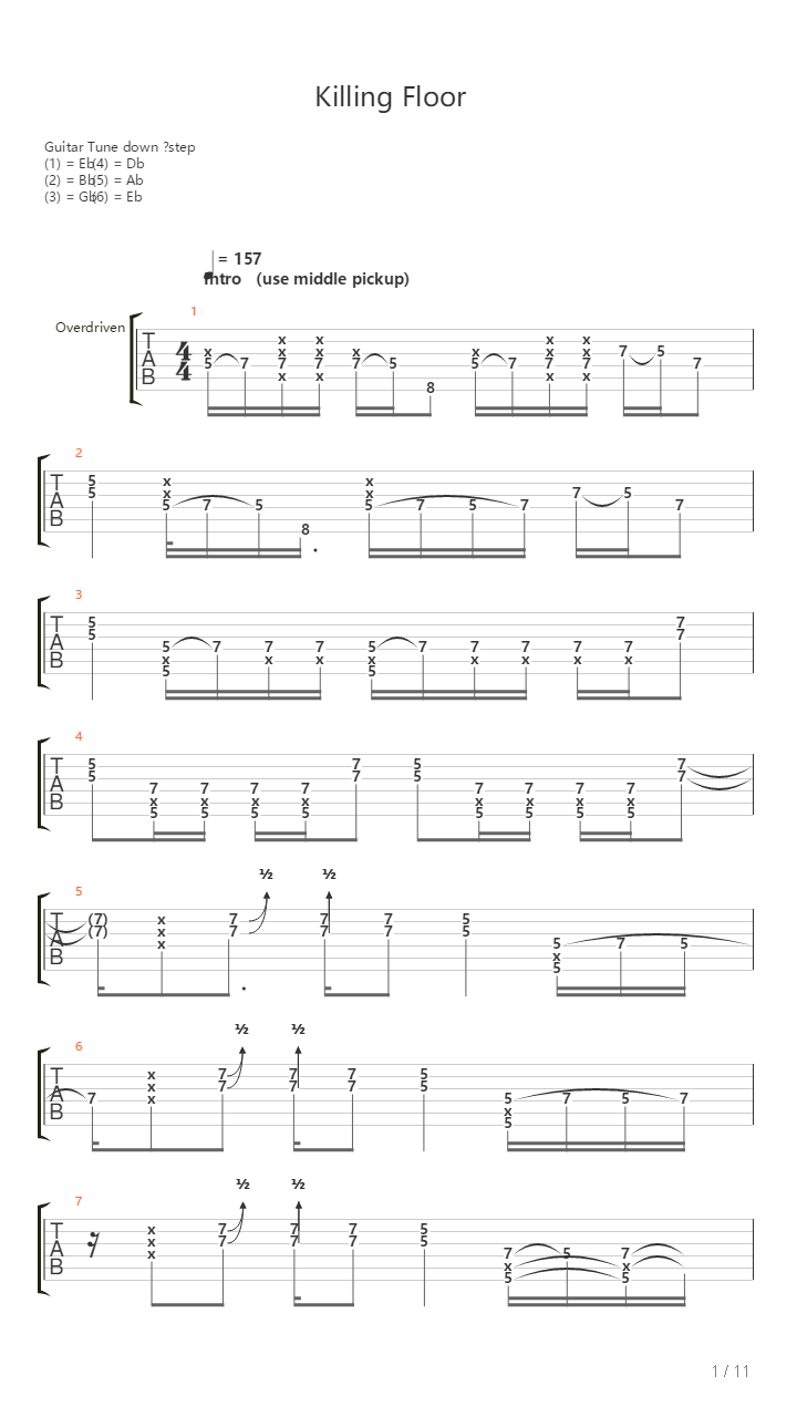 Killing Floor吉他谱