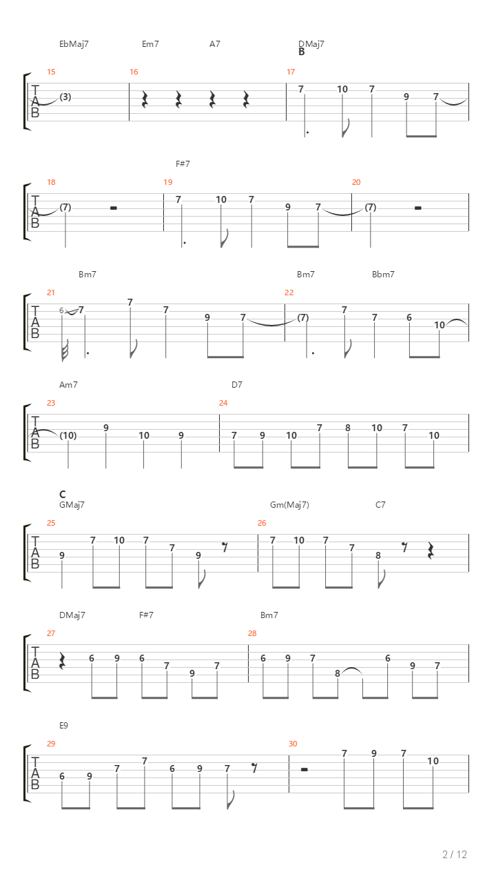Ovals吉他谱