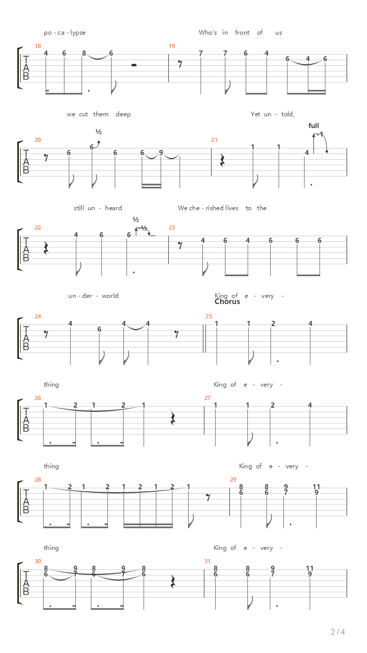 Prologue吉他谱