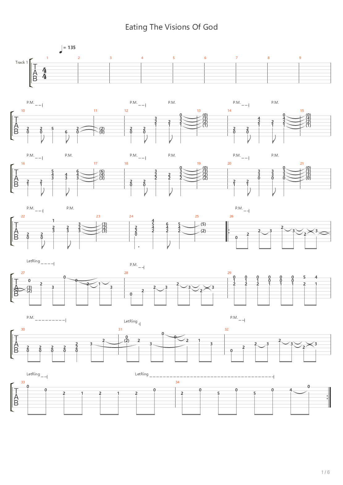 Eating The Visions Of God吉他谱