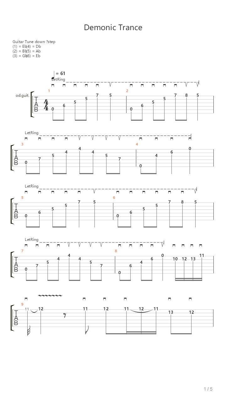 Demonic Trance吉他谱