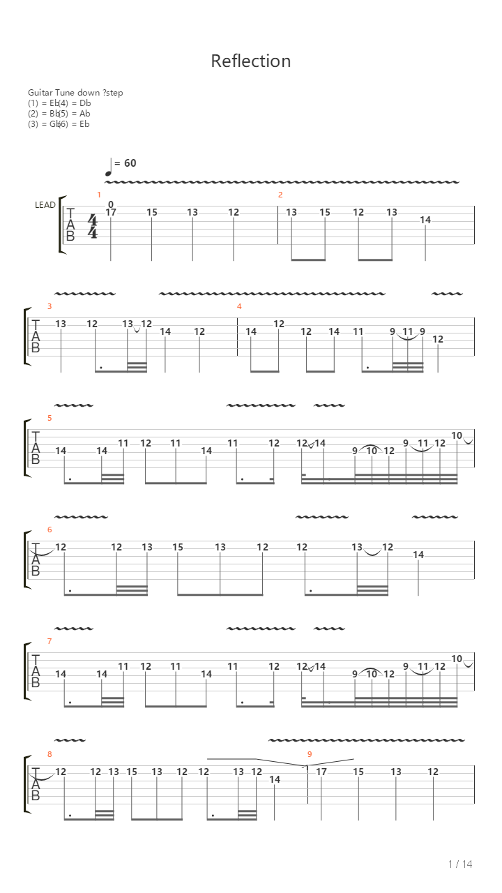 Reflection吉他谱
