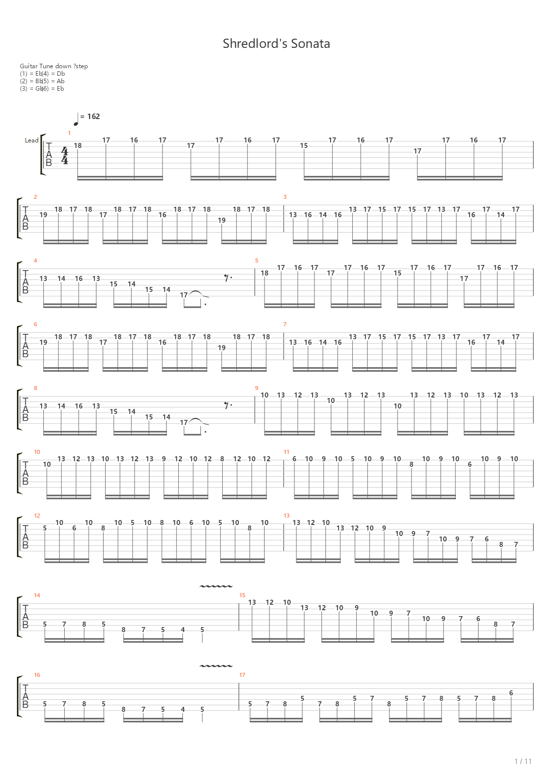 Shredlords Sonata吉他谱