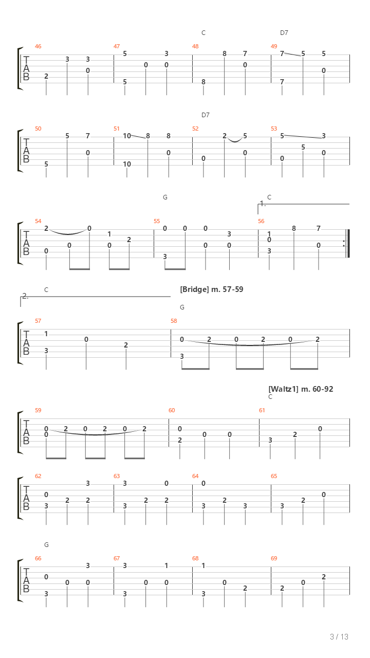 The Blue Danube（蓝色多瑙河）吉他谱