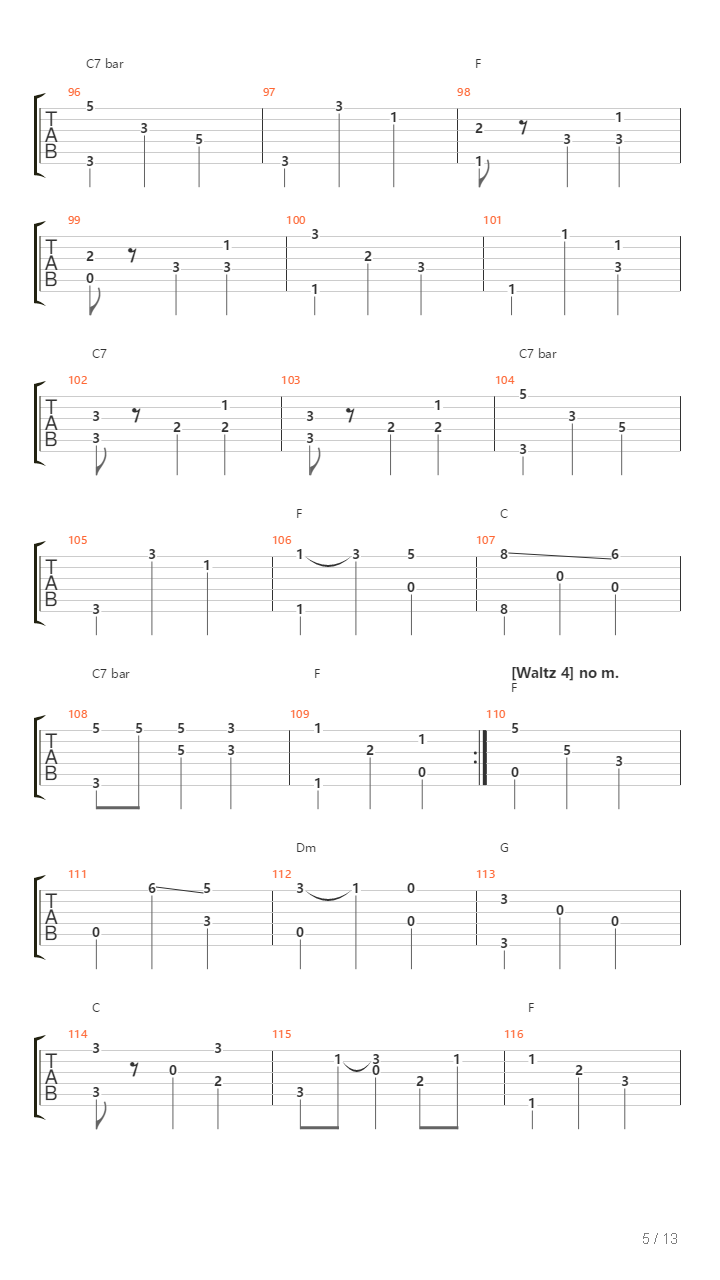 The Blue Danube（蓝色多瑙河）吉他谱