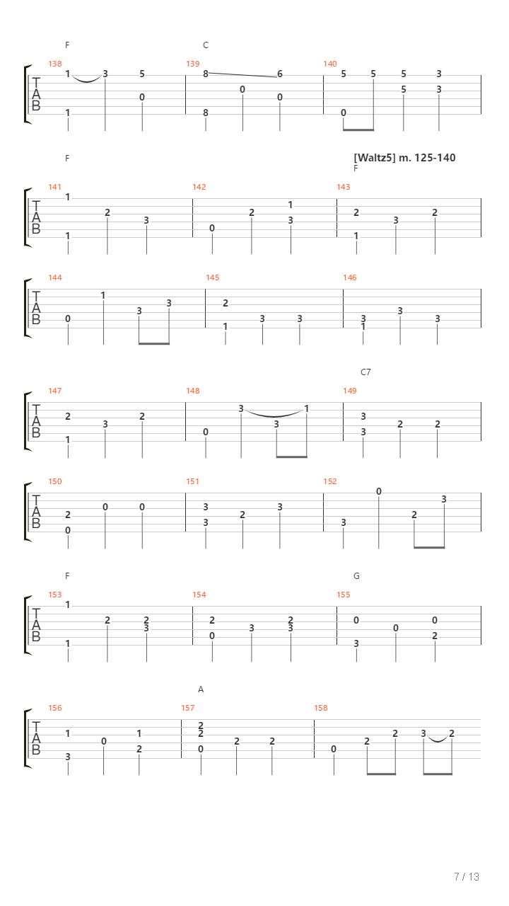 The Blue Danube（蓝色多瑙河）吉他谱