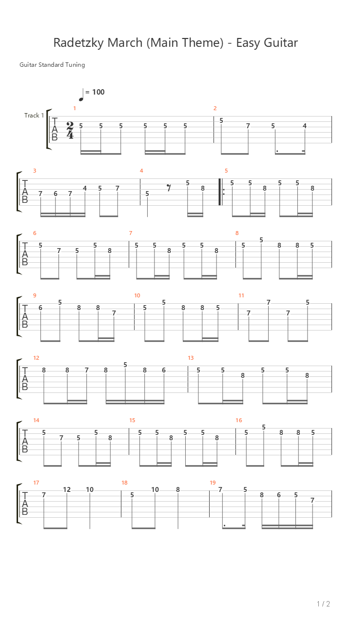 Radetzky March吉他谱
