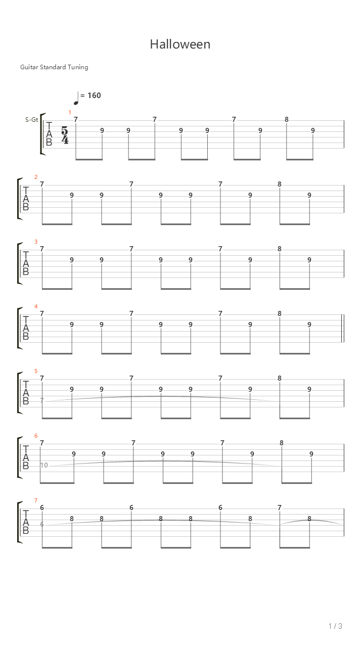 Halloween Theme吉他谱