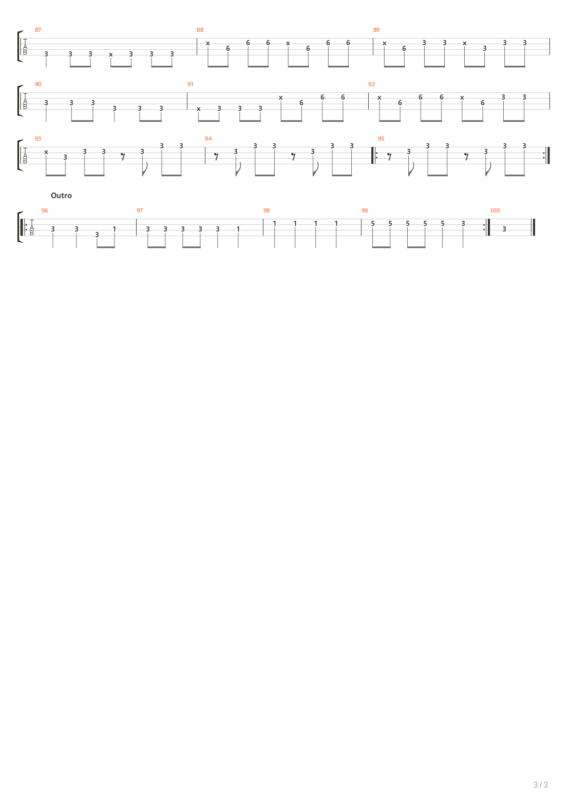 Bennington吉他谱