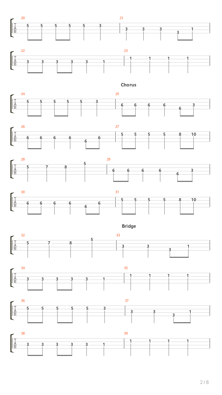 Bennington吉他谱