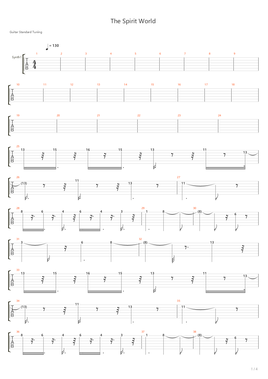 The Spirit World吉他谱