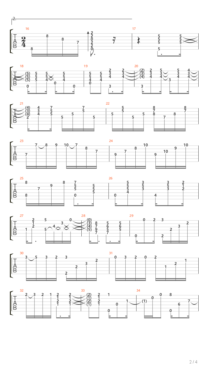 Tema Negro吉他谱