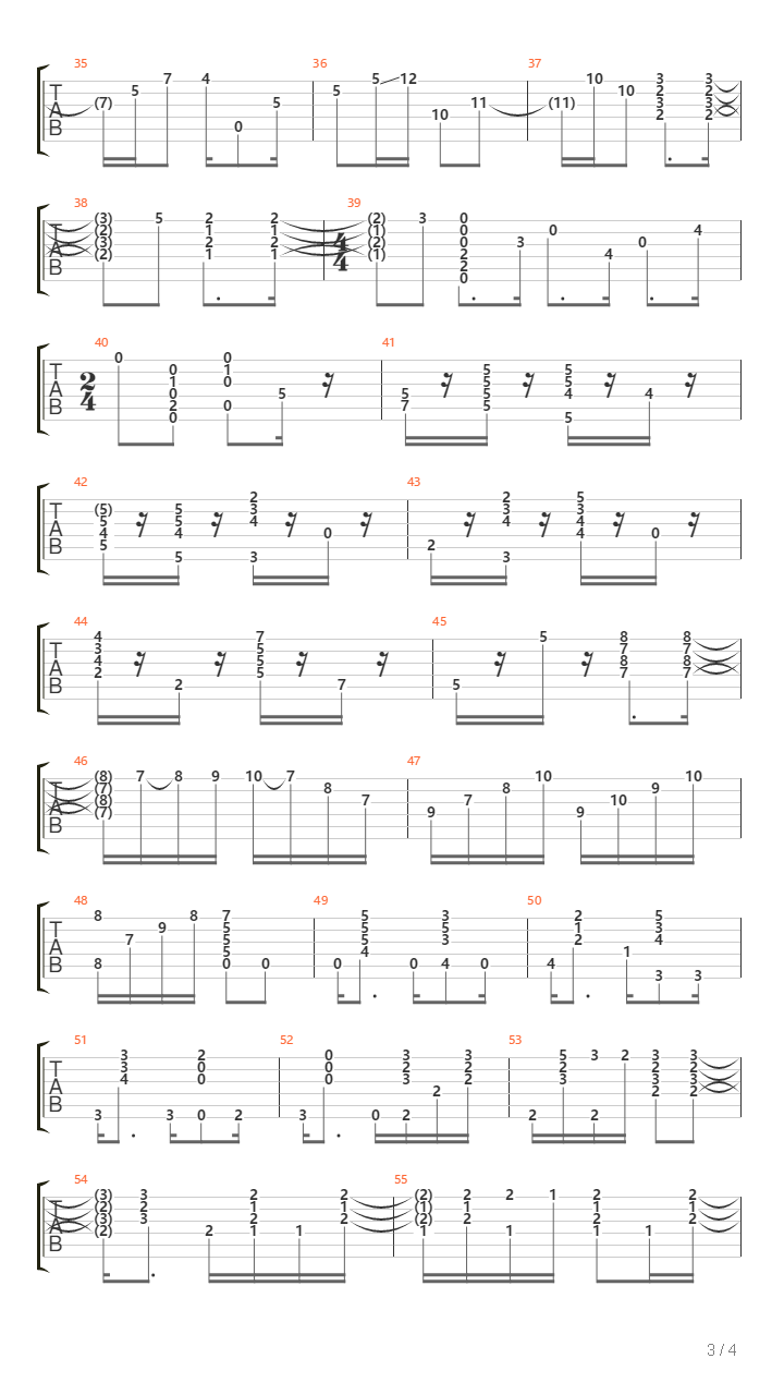 Tema Negro吉他谱